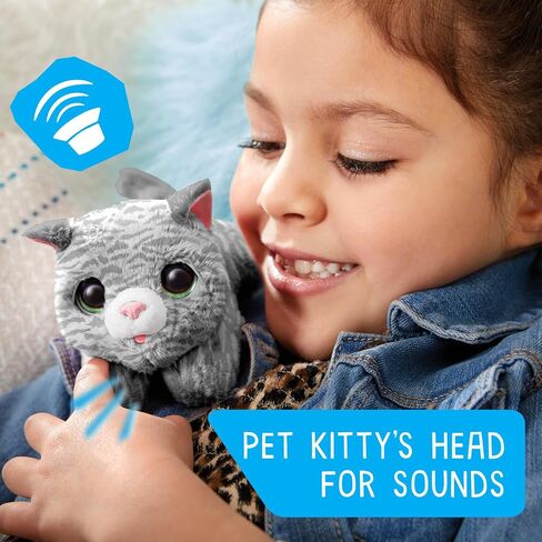 furReal Newborns Kitty Interactive Pet, Small Plush Stuffed Animal Cat with Sounds and Movement, Kids Toys for Ages 4 Up by Just Play in Saudi Arabia