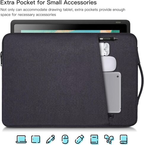 حافظة كمبيوتر لوحي للرسم لجهاز Wacom Cintiq 16/Cintiq Pro 17 16/Intuos Pro/Intuos Pro Large، XP Pen Artist Pro 16 Gen 2/Artist 16 15.6 Pro/Innovator 16، Huion KAMVAS Pro 16، GAOMON PD1560 حقيبة سفر in Kuwait