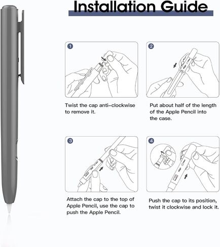 TiMOVO Holder Case Fit Apple Pencil 2nd Generation, Retractable Protective Pencil Case Cover with Sturdy Clip for Apple Pencil 2nd Gen,Light Pink in Saudi Arabia