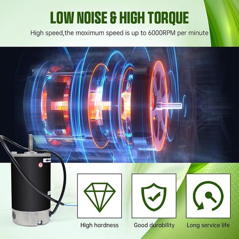 CNCTOPBAOS 750W DC Brushed Spindle Motor for 110V Mini Metal Lathe Machine | 6000 RPM, High Torque, 10mm Shaft, 93mm Dia, 73mm Hole Spacing Fits 210 Series CD210V WM210V 8"x16" Lathe Replacement Motor in Saudi Arabia