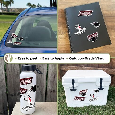 Desert Cactus Clark Atlanta University Sticker CAU Panthers Stickers Vinyl Decals Laptop Water Bottle Car Scrapbook T2 (Type 2) in Saudi Arabia
