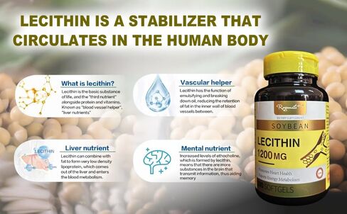 WhaazzPop Royavita Sunflower Lecithin 1200mg كبسولات هلامية تحافظ على صحة الكبد ووظيفته وتدعم استقلاب الدهون 100 كبسولة هلامية / زجاجة، جرعة 100 يوم (1) in Saudi Arabia