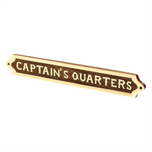 Nagina International Wooden Captain's Quarters Sign 13.5" x 2" in Saudi Arabia