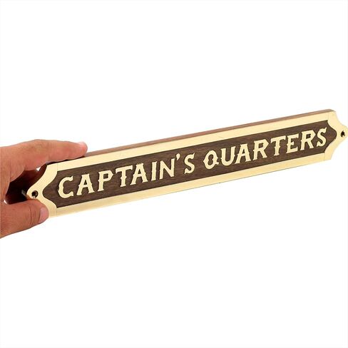 Nagina International Wooden Captain's Quarters Sign 13.5" x 2" in Saudi Arabia