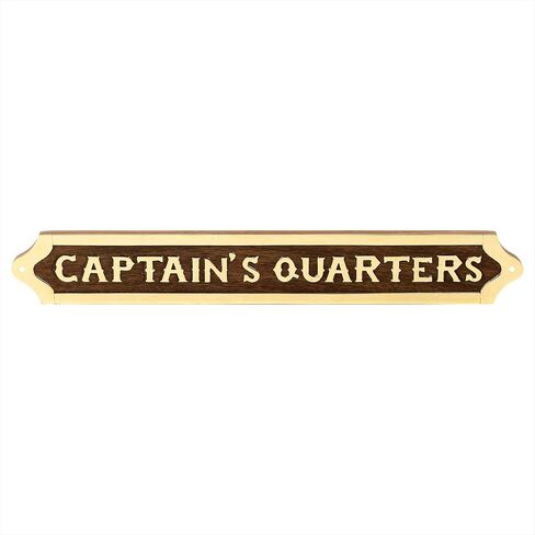Nagina International Wooden Captain's Quarters Sign 13.5" x 2" in Saudi Arabia