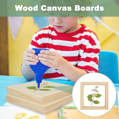 20PCS Wood Panels Boards for Painting 6x6 Inch Unfinished Wood Canvas Boards Painting, Blank Square Cradled Wood Panel for Painting Mixed-Media Craft, Art Supply, Acrylics, Pouring Use with Oils in Saudi Arabia