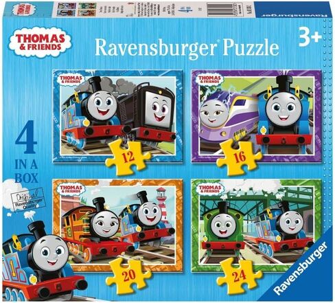 ألغاز الصور المقطوعة من Ravensburger Thomas & Friends للأطفال بعمر 3 سنوات فما فوق - 4 في صندوق (12، 16، 20، 24 قطعة) - ألعاب تعليمية للأطفال الصغار in Saudi Arabia