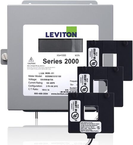 Leviton 2K480-2D Series 2000 480V 3P4W 200A Demand Indoor Kit with 3 Split Core CTs in Saudi Arabia
