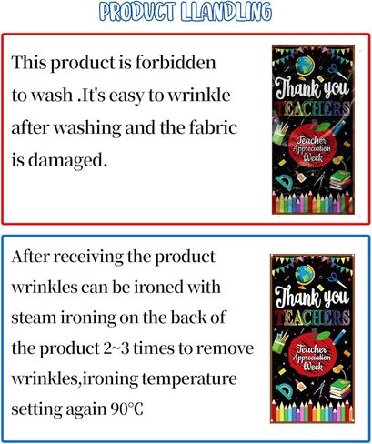 XHCYGWY غطاء باب ديكورات تقدير المعلم، لافتة باب شكرًا لك، لافتة باب المعلم مقاس 70.8 × 35.4 بوصة، ديكورات أسبوع تقدير المعلم، لافتة معلقة للباب الأمامي للترحيب بالضيوف in Kuwait