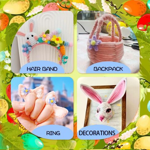 LOOWYI 30 Colors Pipe Cleaners with Multi Materials,DIY Art Creative Crafts Decorations Pipe Cleaners Craft,Arts and Craft, 200 Pcs Craft Supplies,Children's Creative Toys in Saudi Arabia