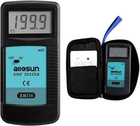 allsun Digital EMF Tester Electromagnetic Radiation Meter Electromagnetic Field Wave Detector Magnitude Detector Handheld LCD Household Dosimeter in Kuwait