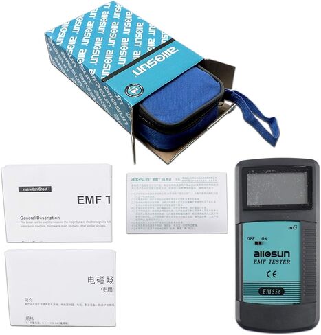 allsun Digital EMF Tester Electromagnetic Radiation Meter Electromagnetic Field Wave Detector Magnitude Detector Handheld LCD Household Dosimeter in Kuwait