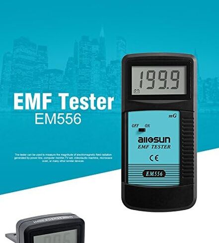 allsun Digital EMF Tester Electromagnetic Radiation Meter Electromagnetic Field Wave Detector Magnitude Detector Handheld LCD Household Dosimeter in Kuwait