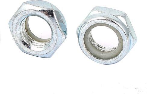 uxcell M10x1mm Zinc Plated Self-Locking Nylon Insert Hex Lock Nut 10pcs in Saudi Arabia