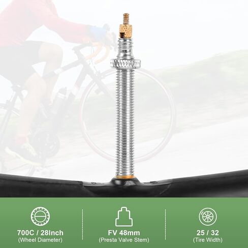 HAKULA MATATA 700x18-25/25-32 Road Bike Inner Tubes with 48/60/80mm Presta Valve Stem, Bicycle Butyl Inner Tube Replacement for Road Bikes, 4 Pcs in Saudi Arabia
