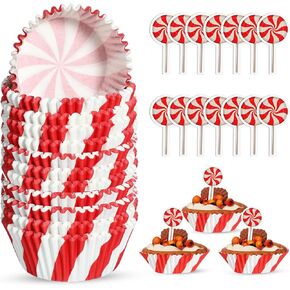 Vesici 200 Counts Cupcake Liners و 200 Counts Cupcake Toppers Round Cupcake Cups Cups Cuffin Liners Forgenue Bedding Baby Shower First Supplies (Camouflage) in Kuwait