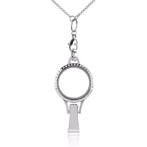 BG247 الفولاذ المقاوم للصدأ 30 مم الزجاج العائم ذاكرة Living Livet Lanyard Netlace Dadge حامل شارة in Kuwait