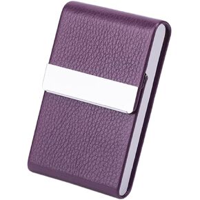 حامل بطاقة العمل مع التصميم النحيف للغاية ، علبة بطاقة العمل مع جلد PU المتميز ، حامل بطاقة الجيب المعدنية للنساء/الرجال ، حامل بطاقة الاسم المهني مع مغناطيسي مغناطيسي (Rose Red) in Kuwait