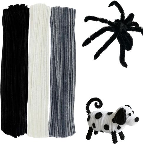 300 PCS Pipe Cleaners, 3 Assorted Colors Chenille Stems, Craft Pipe Cleaners, Pipe Cleaner Craft Supplies for DIY Arts Crafts Project(Green, Red and Yellow) in Saudi Arabia