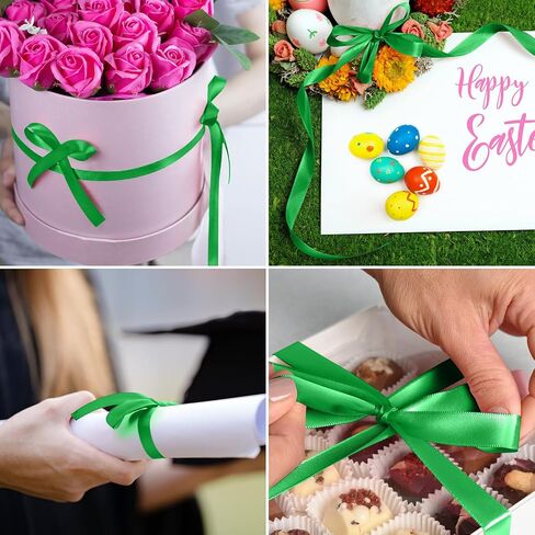 White Satin Ribbon 100 Yards, 1/4" Ribbon for Gift Wrapping, Fabric Ribbons for Crafts, Hair, Flower Bouquet, Wedding Party Decoration, Bow Making, Present Wrapping Ribbons for Every Holiday in Saudi Arabia