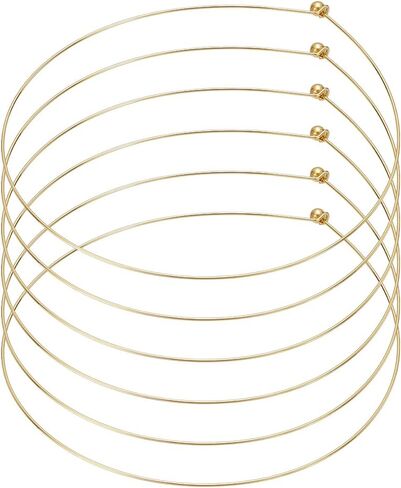 UNICRAFTALE 6Pcs 2 Colors Wire Wrap Collar Necklaces for Women 5.51 inch/14cm Choker Necklaces Metal Gold Open Choker Necklace Metal Plain Chocker Collar Necklace for DIY Necklace Jewelry Making in Saudi Arabia