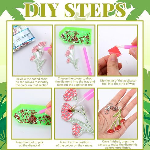20 Pieces St. Patrick's Day Diamond Painting Ornaments 5d DIY Diamond Painting Keychain Kit Lucky Green Shamrock Gnome Diamond Art Kits Irish Day Ornaments for Crafts Party Decor in Saudi Arabia