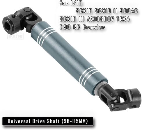RC Drive Shaft Axles 123-150MM Upgrades Part for 1/10 Axial SCX10 SCX10 II 90046 SCX10 III AXI03007 TRX4 D90 RC Crawler,2PCS Universal Driveshaft CVD Hop-Ups,Titanium in Saudi Arabia