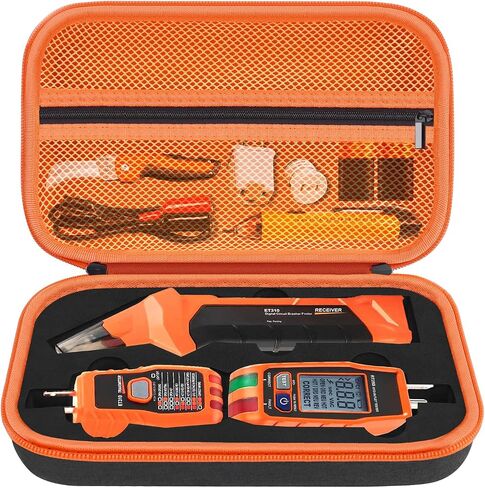 حقيبة حمل لجهاز Klein Tools ET310 AC جهاز اختبار قاطع الدائرة الكهربائية و80016 مجموعة اختبار المخرج وRT250 GFCI جهاز اختبار الأوعية وحقيبة تنظيم أدوات الكهرباء، أسود (الجراب فقط) in Saudi Arabia