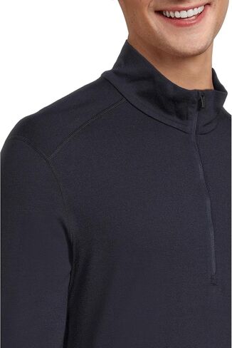 Icebreaker Men's Standard Merino 260 Tech Long Sleeve Half Zip, Black in Kuwait
