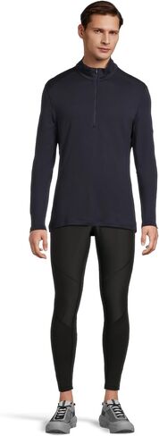 Icebreaker Men's Standard Merino 260 Tech Long Sleeve Half Zip, Black in Kuwait