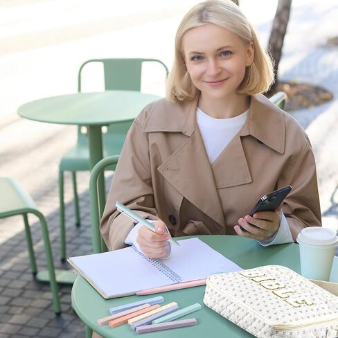 Quilted Bible Cover Case for Women 12 x 9 x 2.5 Inch Chenille Letter Bible Bag with Shoulder Strap Carrying Bags with Tabs 6 Colored Pens 12 Highlighters Christian Church Study Gifts(Bow,Pink) in Kuwait