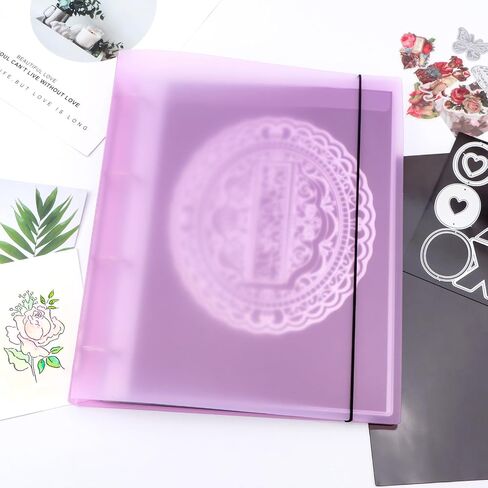A4 Die Storage Book Binder,Die&Stamp Storage Folder,Page Protectors Pockets Inserts Organizer for Cutting Dies Stencil Album Stamp Crafts,1PCS Storage Book Cover&20PCS Inserts with 1/2/3/4 Pockets in Saudi Arabia