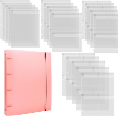 A4 Die Storage Book Binder,Die&Stamp Storage Folder,Page Protectors Pockets Inserts Organizer for Cutting Dies Stencil Album Stamp Crafts,1PCS Storage Book Cover&20PCS Inserts with 1/2/3/4 Pockets in Saudi Arabia