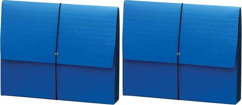 Smead Expanding File Wallet, Flap and Cord Closure, 5-1/4" Expansion, Extra Wide Letter Size, Redrope, 10 per Box (71186) in Saudi Arabia