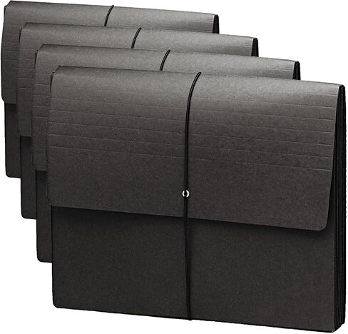 Smead Expanding File Wallet, Flap and Cord Closure, 5-1/4" Expansion, Extra Wide Letter Size, Redrope, 10 per Box (71186) in Saudi Arabia
