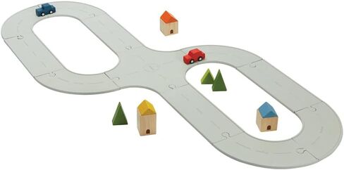 Plantoys Rubber Road & Rail Extension Tracks - Set C (6325) in Kuwait