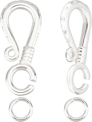 Beebeecraft 1 Box 10pcs S Hook Clasps 24K Gold Plated Ring Ring Clasps Clasps With 20pcs Rings Rings Hears Hounder Wire Healdes for DIY Making Bracelet in Saudi Arabia