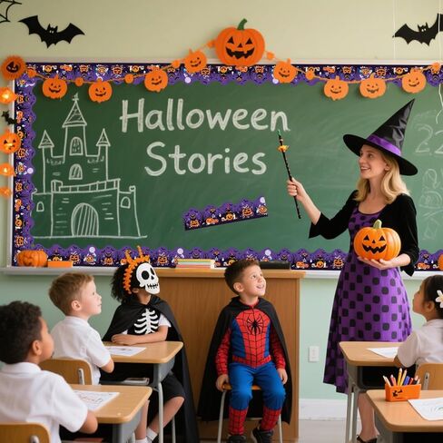 69Ft Outer Space Theme Bulletin Board Borders Galaxy Bulletin Board Border Star Planet Astronaut Rocket Scalloped Border Trim for Teacher School Office Supplies DIY Chalkboard Home Wall Decor in Kuwait