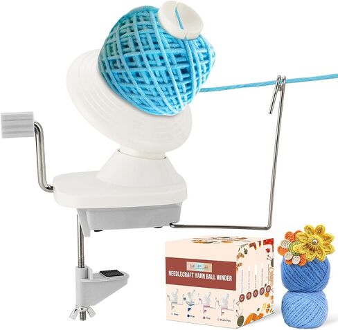MAOPINER Yarn Winder, Hand-Operated Yarn Ball Winder for Crocheting and Knitting, Easy to Install Yarn Cake Winder, Wool Winder Holder Knitting Yarn Winder, Ideal Helper for Yarn Lovers (Grey) in Saudi Arabia