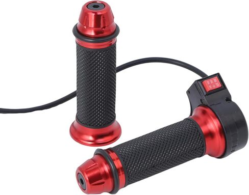 Minho 22mm/0.87" Electric Bike Handlebar with 3-Speed Control Funcation,E-bike Throttle Grip in Rubber and Metal Material for Universal Electric Bicycle Scooter,Titanium Color in Kuwait