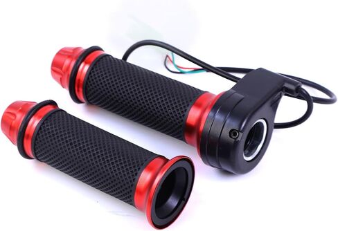 Minho 22mm/0.87" Electric Bike Handlebar with 3-Speed Control Funcation,E-bike Throttle Grip in Rubber and Metal Material for Universal Electric Bicycle Scooter,Titanium Color in Kuwait