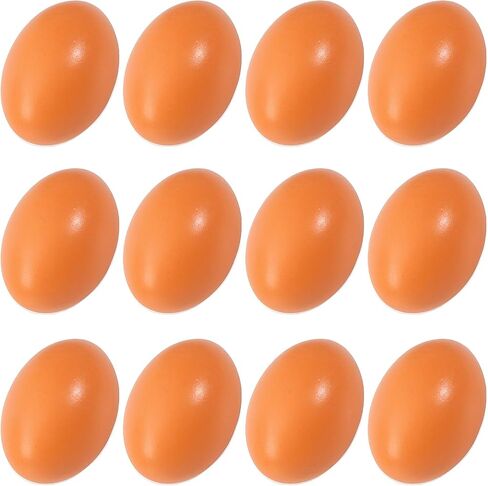 Azatemgo Chicken Eggs Fake Chicken Eggs Easter Eggs Set of Wooden Fake Eggs to Help Lay Chickens 10 Pcs in Saudi Arabia