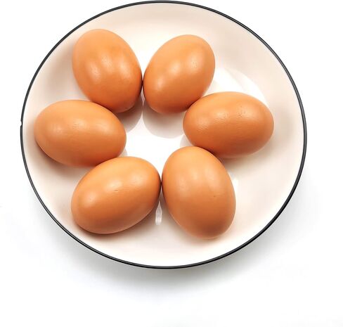 Azatemgo Chicken Eggs Fake Chicken Eggs Easter Eggs Set of Wooden Fake Eggs to Help Lay Chickens 10 Pcs in Saudi Arabia