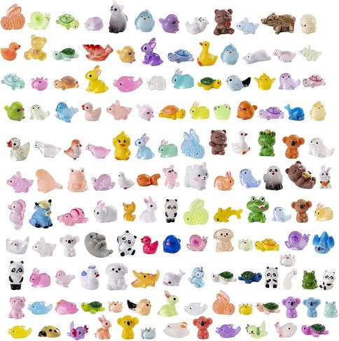 140 Pack Mini Animals Duck ， Cow ， Bee Pey Tompurines Betrin in Kuwait