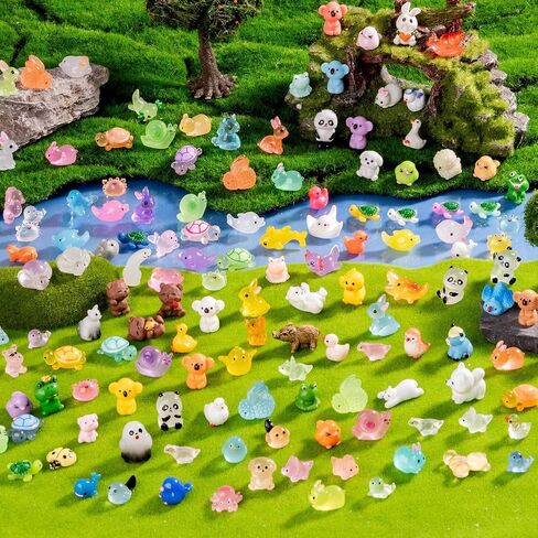 140 Pack Mini Animals Duck ， Cow ， Bee Pey Tompurines Betrin in Kuwait
