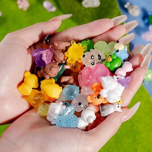 140 Pack Mini Animals Duck ， Cow ， Bee Pey Tompurines Betrin in Kuwait