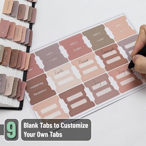 Mr. Pen- Bible Tabs, 75 Tabs, Berry Bloom, Gold Foil Embossed Lettering, Laminated Bible Tabs for Women and Men, Bible Tabs for Study Bible Index Tabs, Bible Book Tabs, Bible Labels Tabs in Saudi Arabia