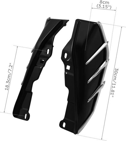 XMT-Moto Black Mid-Frame Air Deplectors for Harley Touring and Trike Models. المعدات الأصلية على flhtcu ، flhtcul ، fltru ، flhtk ، flhtkl و flhtcutg 2009-later in Kuwait