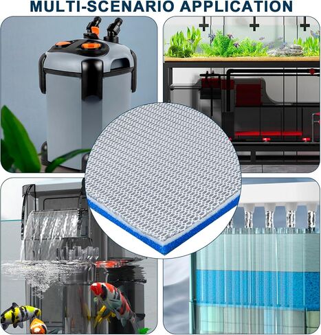 12x48Inch Aquarium Filter Media Pad, White Filter Floss for Aquarium, Pond Fish Tank Filters Freshwater or Marine Aquariums in Kuwait