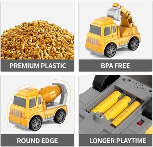 Bennol Toddler Trucks Toys for Boys Age 3-5, 5 in 1 City Car Truck for Toddlers Boys Girls 3 4 5 6 Years Old, Toddler Boy Toys Christmas Birthday Gift Car Sets with Light Sound in Saudi Arabia